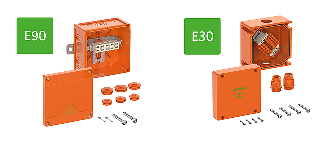 Safe connections when it matters most. Spelsberg WKE junction boxes
deliver certified fire resistance for critical emergency systems.