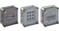 Busbar housing with equipment