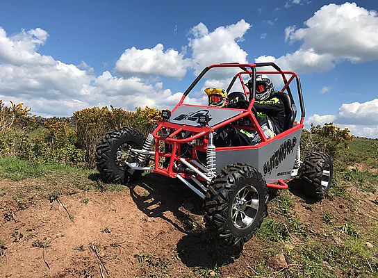 Spelsberg enclosures, providing optimum protection and customisation to suit the Blitzworld buggy design.