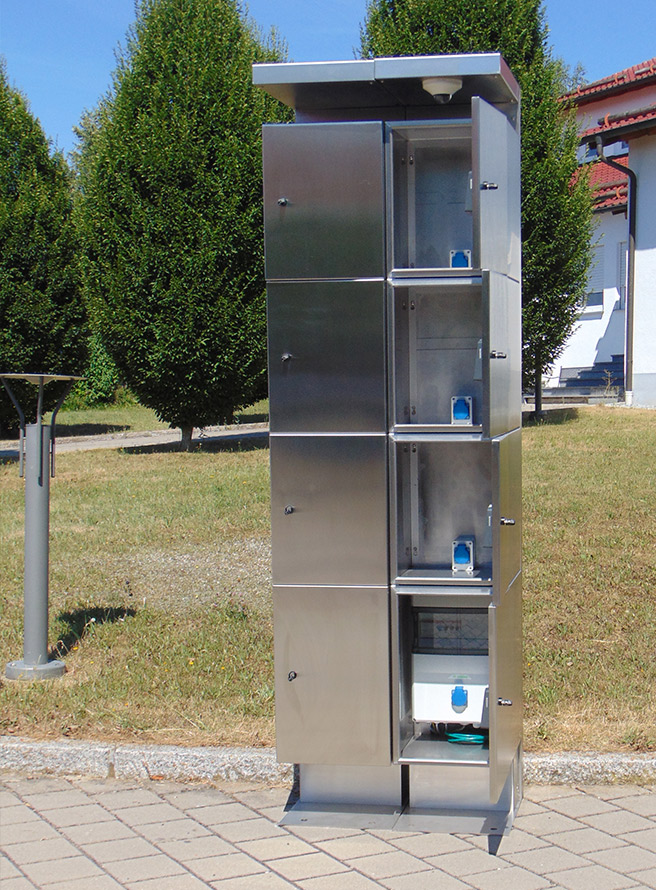 [Translate to English - Great Britain:] [Translate to English - International:] Schließfach E-Bike Ladestation